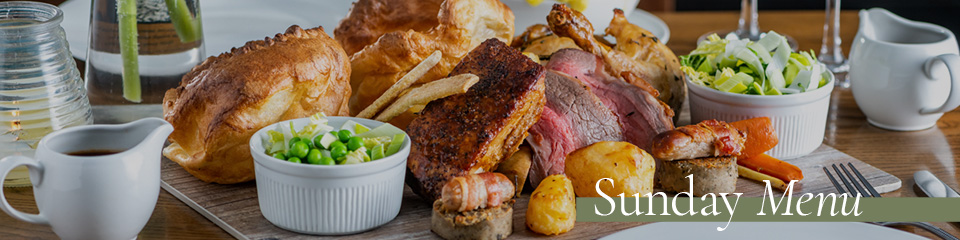 Sunday Menu at The Drayton Arms